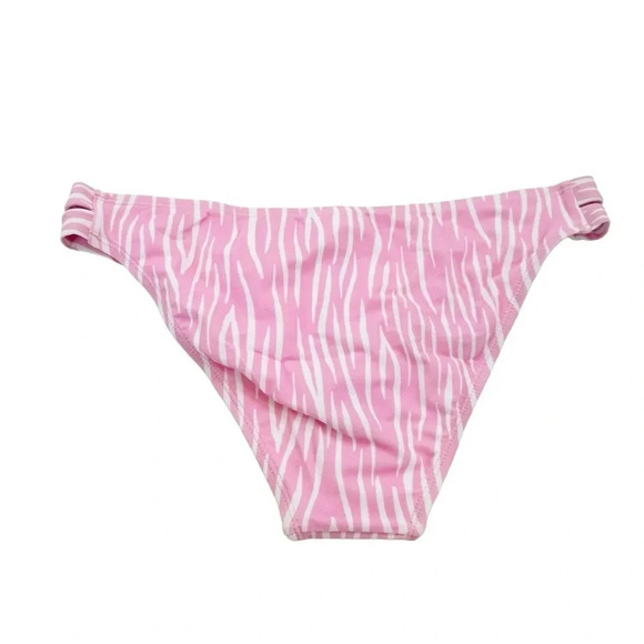 BCBGeneration Striped Side Tab Bikini Bottom Animal Print Pink Size M NWT - Picture 4 of 8